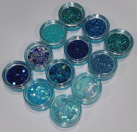 Nail Glitter-Blue Bundle