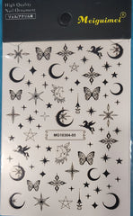 Moon, Stars & Butterfly Stickers